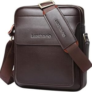 Leathario Crossbody Bag For Men Vegan Leather